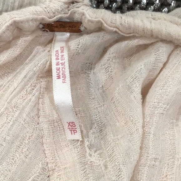 Free people catching rays mini summer halter dress Pebble tan Festival beach XS - Picture 10 of 10